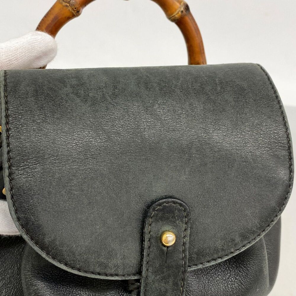 Gucci Bamboo Backpack (003 1705 0030) Leather, Black, Women's - Picture 11 of 16